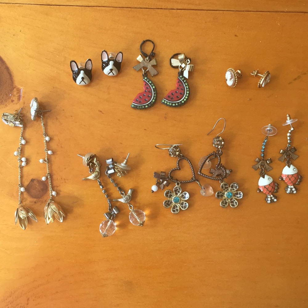 Betsey johnson + vintage Victorian earring bundle